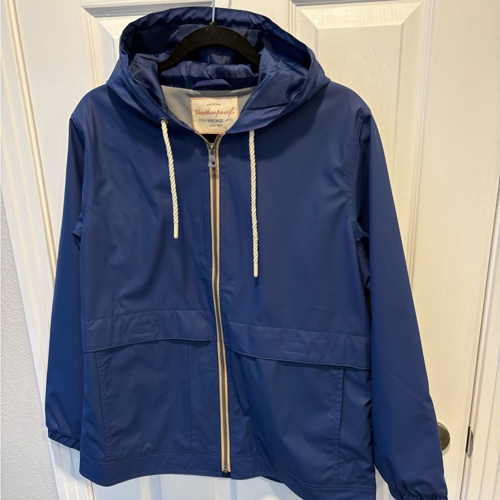 Weatherproof Vintage Blue Jacket with Cream Accents